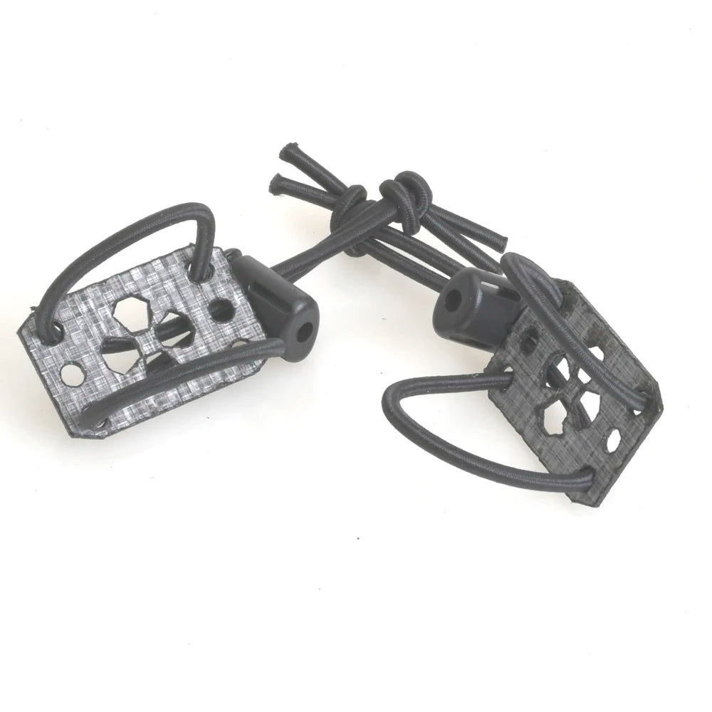 2PCS Tactical Communication PTT Fixed Plate Holder Imported Teg-Ris Elastic Rope Fixed Buckle