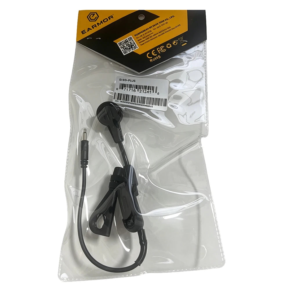 EARMOR S10D，EARMOR Tactical Cantilever Microphone, Detachable Electronic Mic for Hunting Airsoft Shooting Training