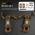 Sound Pickup Tactical Headset Helmet Rail Mounting Arm Set Accessories, Rotatable and Foldable Headset Storage