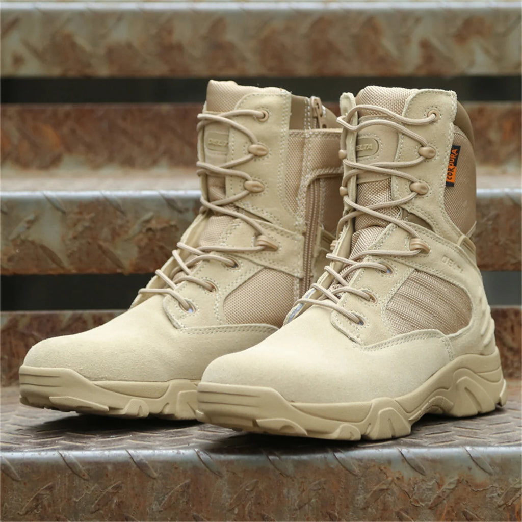 Delta Winter Men's Hunting Boots Tactical Desert Shoes Outdoor Mountaineering Breathable Wear-Resistant Hiking Shoes