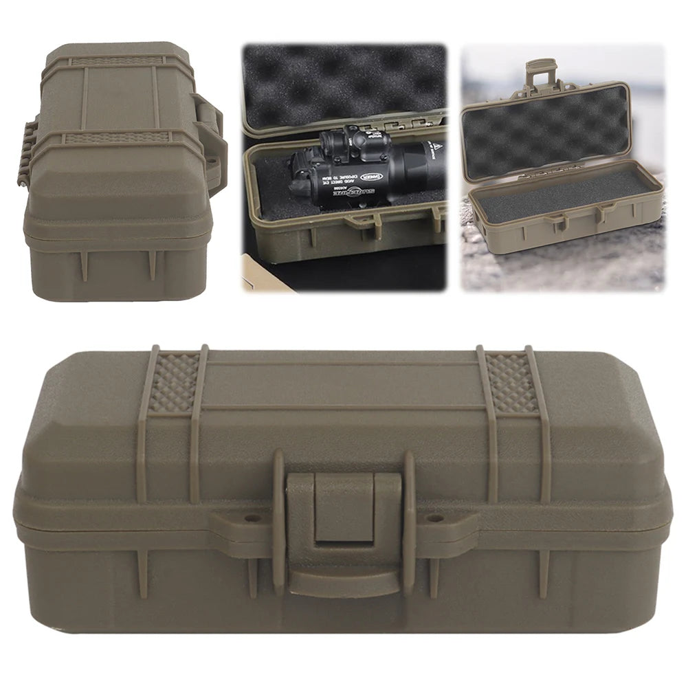 Survival Storage Container with Sponge Sealed Shock Absorption Box Dustproof Safety Protective Tool Case Outdoor Accessories