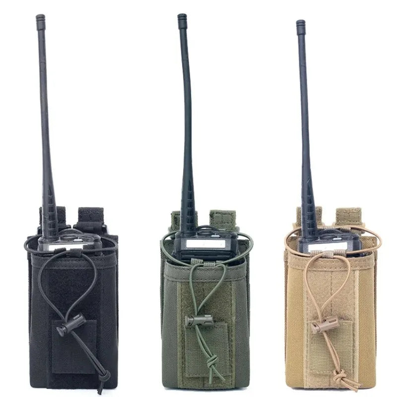 Tactical Radio Holder Molle Radio Pouch Case Heavy Duty Radios Holster Bag for Two Ways Walkie Talkies Baofeng Hunting Equipment