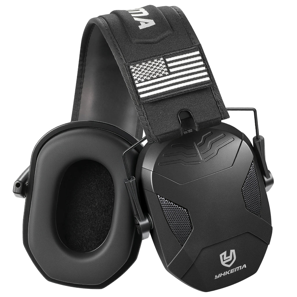 YHKEMA Safety Shooting Hearing Protections Earmuffs，NRR 27dB Hearing Protection Noise Cancelling EarMuff with Adjustable Size
