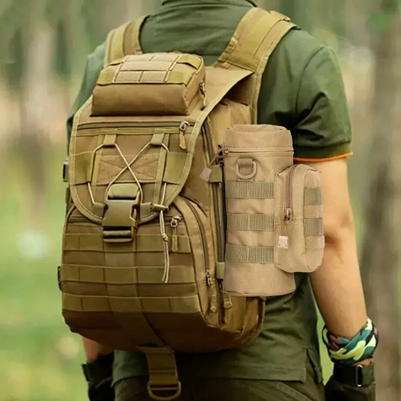 Thickened outdoor tactical sports waist hanging water bottle bag, suitable for travel, camping, hiking, cycling equipment