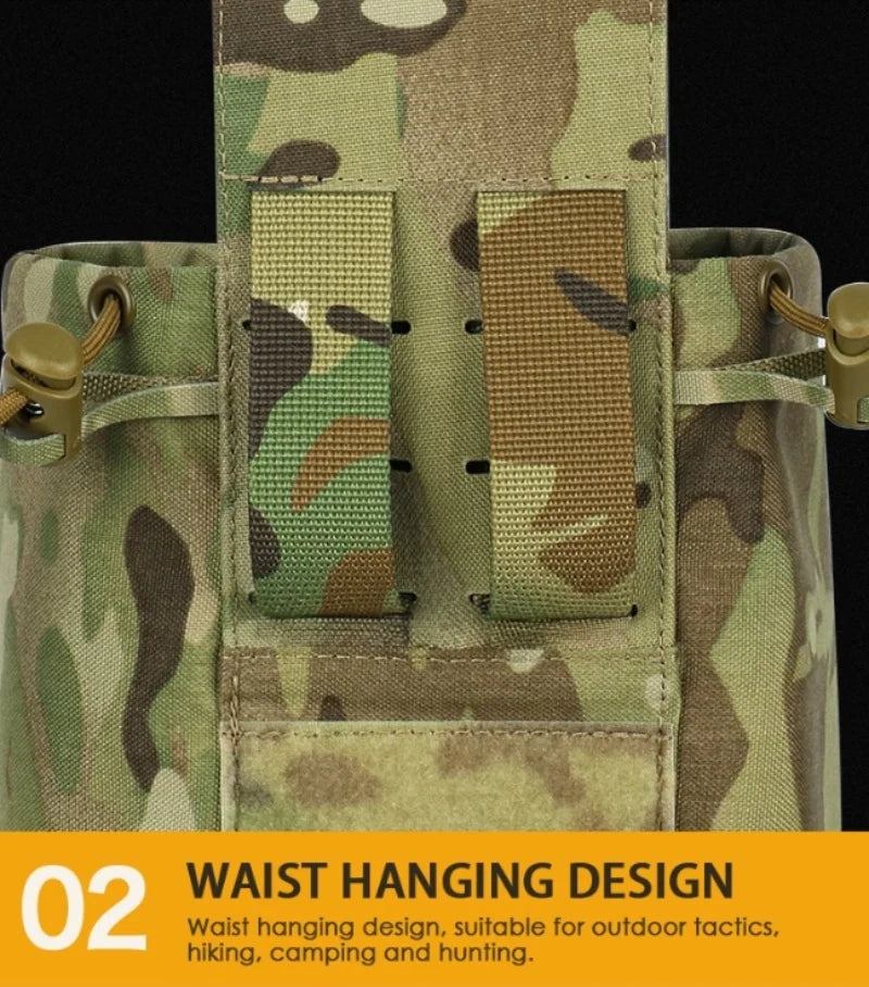Molle Tactical Foldable Recycling Bag Dump Pouch MOLLE Drop Pouch durable Mini Magazine Utility Pouch