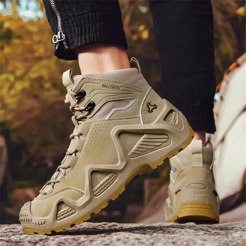 Outdoor Mens Combat Tactical Desert Boots Men Tactical Boots Male Field Hunting Hiking Climbing Training Waterproof Sports Shoes