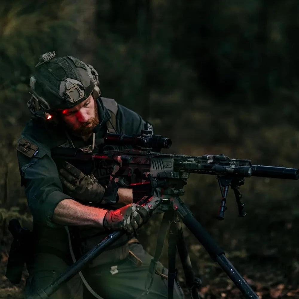 Tactical Helmet Lights Charges Mpls 4 Modes Green Red White IR Laser Outdoor Hunting Fast Helmet Tactical Strobe Light