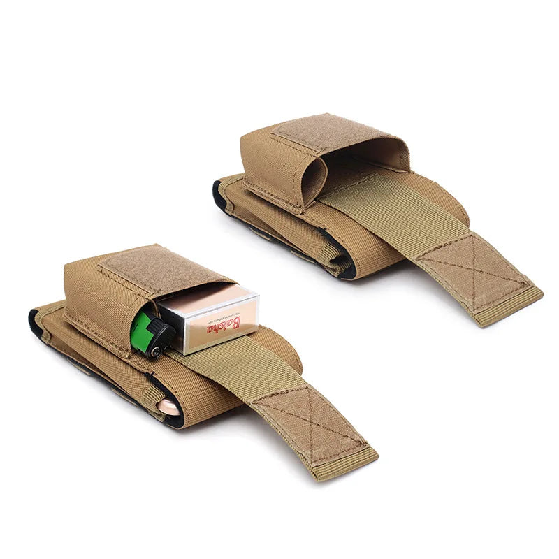 Tatical EDC Cigarette Box Cell Phone Pouch Waist Bag Outdoor Sports Leisure Cigarette Box Lighter Storage Bag Molle Phone Bag