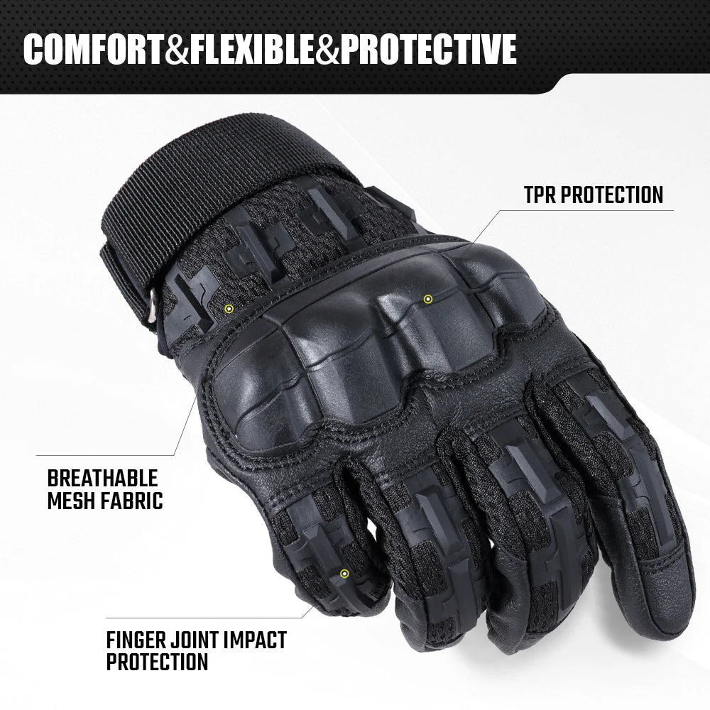Outdoor Tactical Gloves Touch Screen Hard Shell Non-slip Protective Gear for Sports Hiking Climbing Hunting Cycling Motorcycle