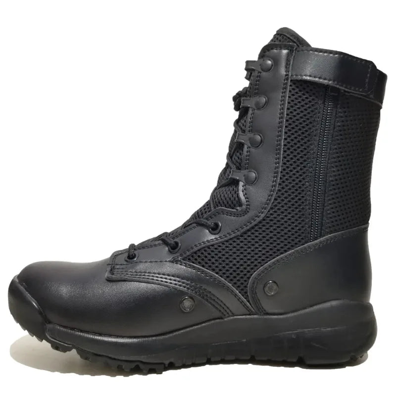 Summer Ultra-light Breathable Boots 35-46 Yards Men's and Women's Outdoor Mountaineering High-top Shoes Safety Boots (zipper)