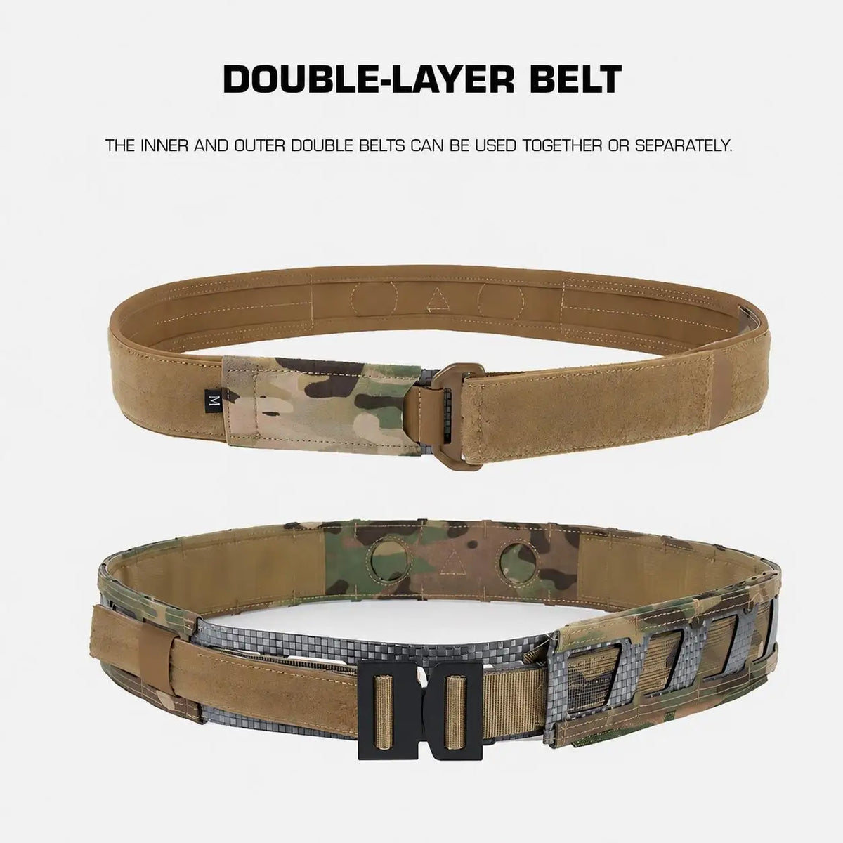 Magnetic Tactics Belt Quick Release Molle Battle Belt with Magnetic Positioning System RTI/M Holster Compatible Inner EDC Belt