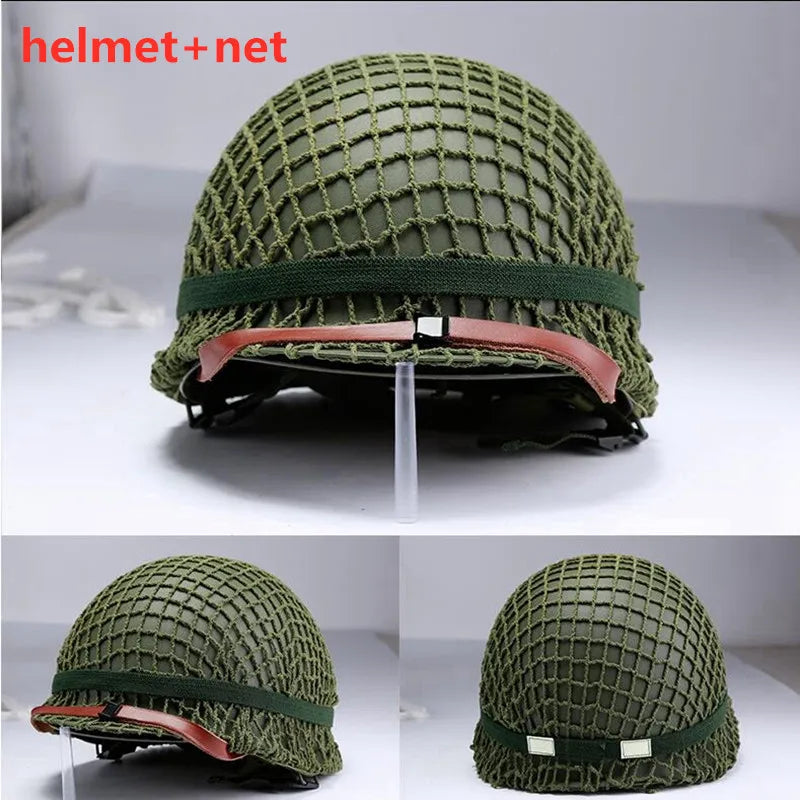 M1 Green Steel Adjustable Helmet Tactical Protective Equipment Field Paintball Gear Steel Sturdy Helmet For Adult