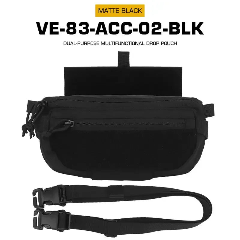 Excellent Tactical Drop Hanger Pouch  Compact Abdominal Dangler Pack Quick Release Shoulder Bag Vest Plate Carrier Airsoft Gear