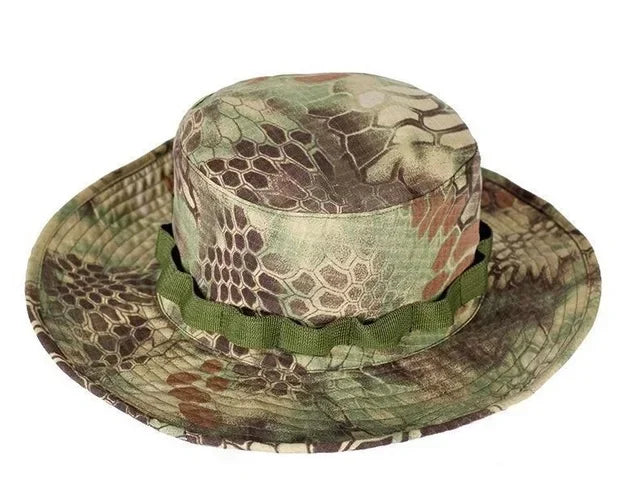 Multicam Tactical Fisherman Hats Foldable Outdoors Sniper Camouflage Fishing Cap Outdoor UV Sunscreen Panama Hunting Bucket Hat