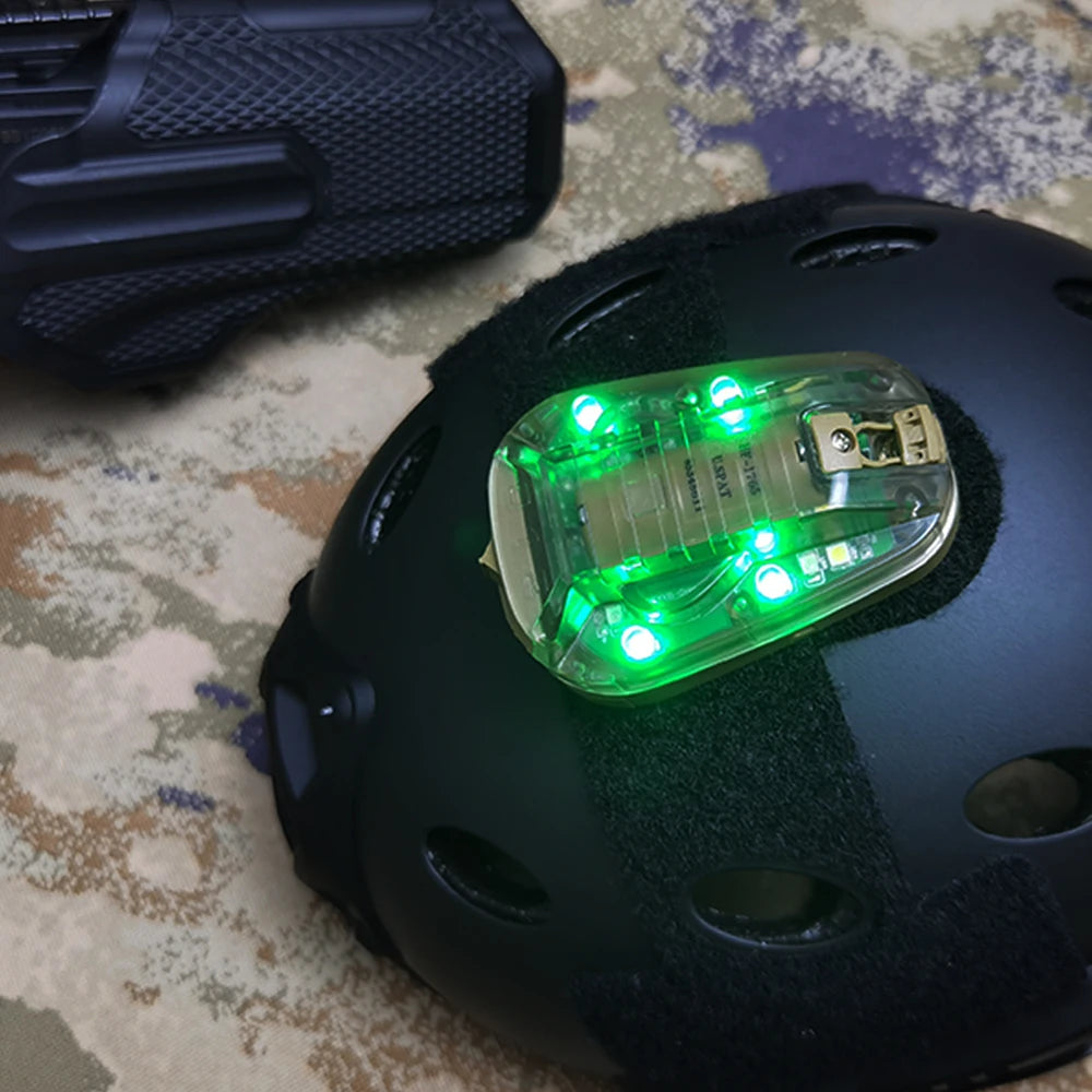 Outdoor Sports Tactical Helmet Signal Light Green Red Blue Infrared Strobe Ladybug Light Multi-purpose Outdoor Equipment