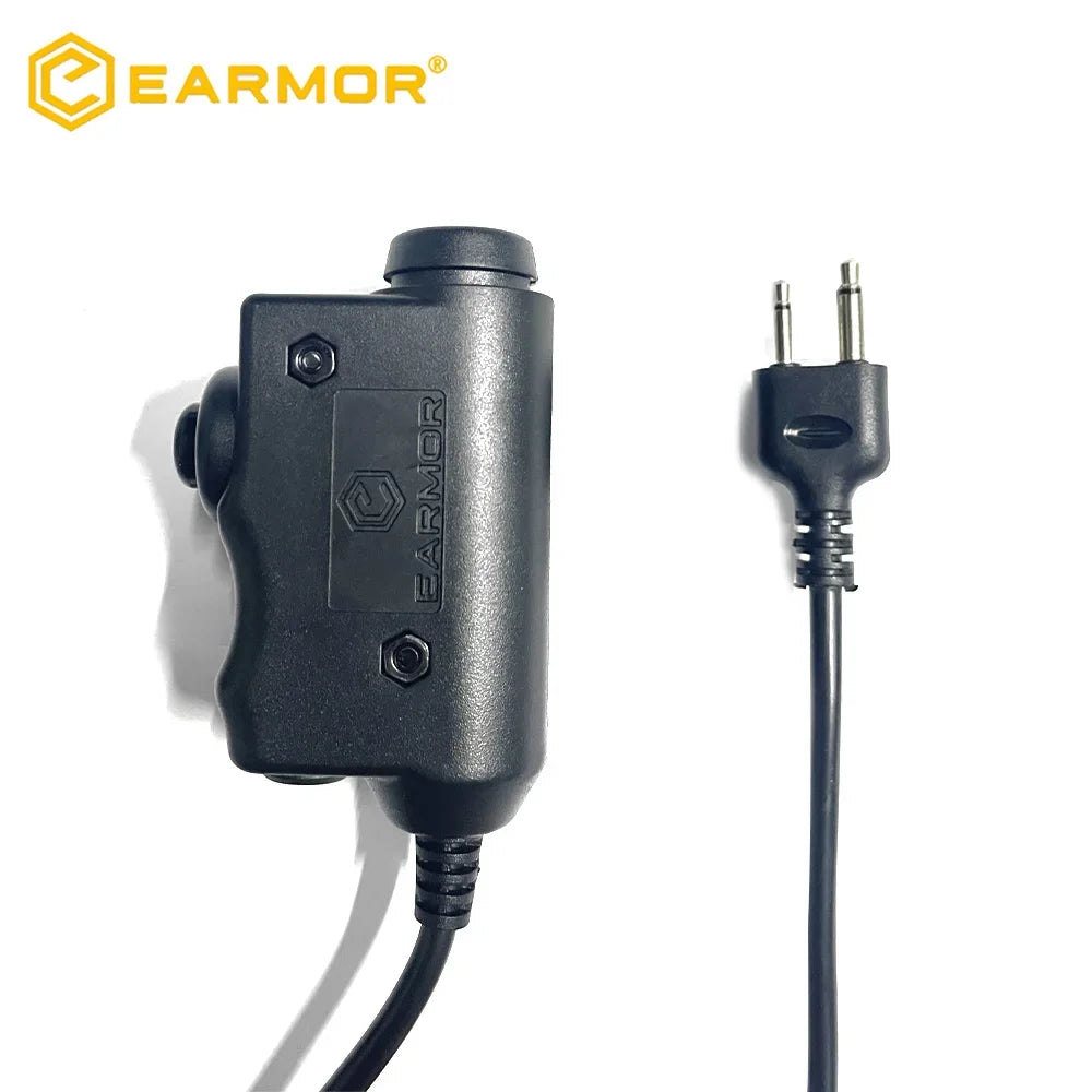EARMOR Tactical PTT Tactical Headset Button Activated Push-to-talk PTT Adapter M51 Radio Interface for ICOM