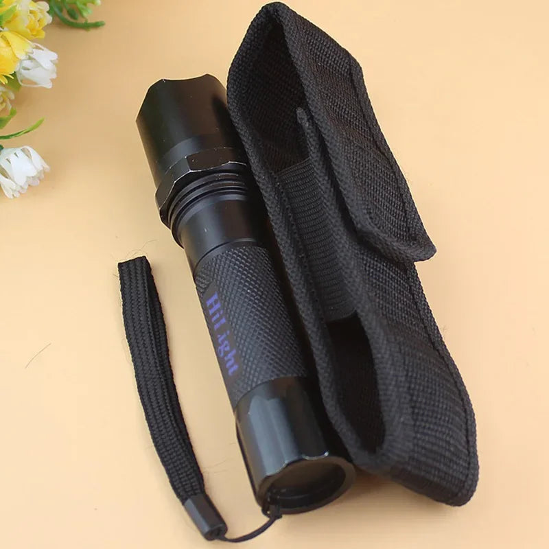 Nylon Waist Belt Hunting Bag Tactical 360 Degrees Rotatable Flashlight Pouch for Outdoor Hunting Camping Hiking