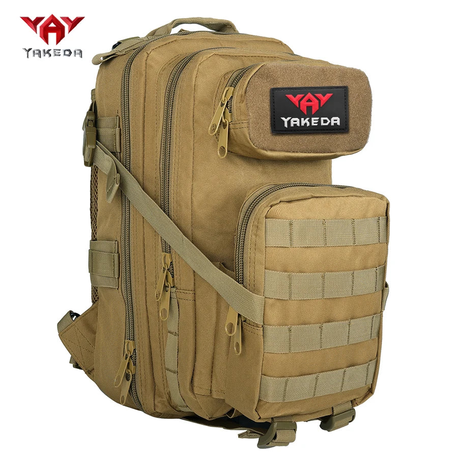 YAKEDA 26L Multi functional Sports Backpack 600D Polyester Tear resistant and Wear resistant Material with Multi layer Pockets