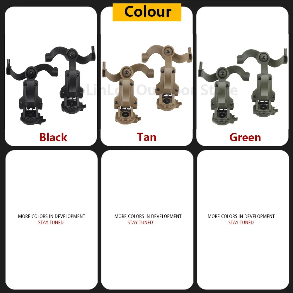 Tactical Headset Rail Mount Militar Helmet Rails Bracket for Fast OPS Wendy Sport Helmets Adapter Noise Cancelling Headphones