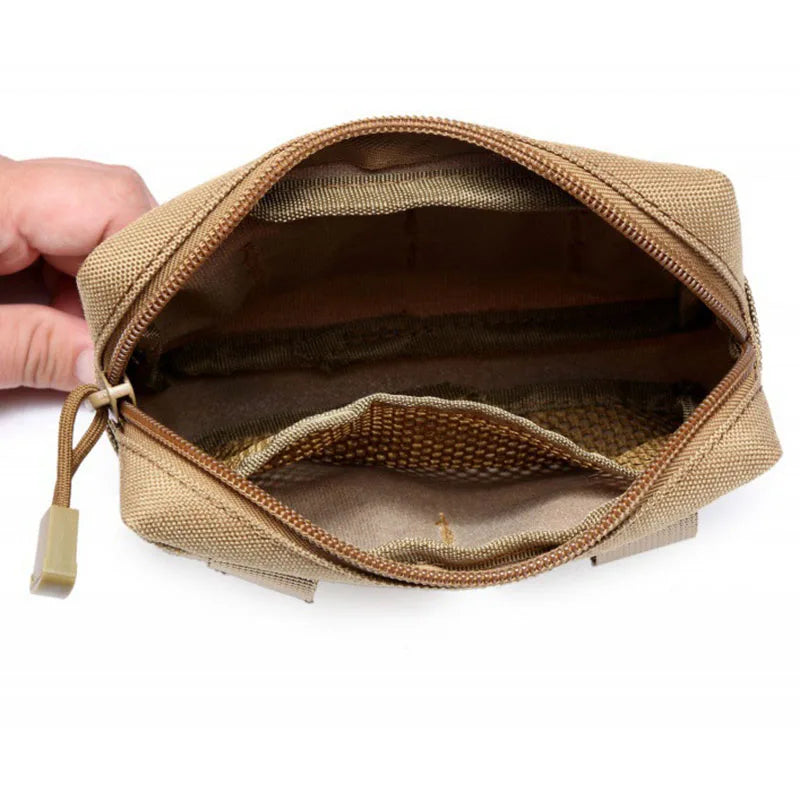 Outdoor EDC Hunting Tatical Molle Pouch Waist Pack Clutch Outdoor Coin Cell Phone Bag Nylon Portable Men Toiletry Bag
