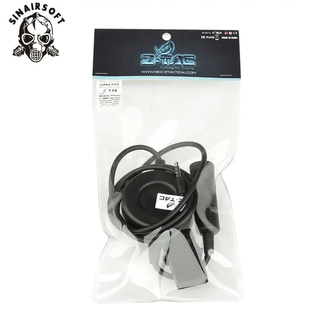 SINAIRSOFT Z Tactical Cable & PTT TCI Tactical Headset Earphone Accessory Cable Plug Adapter Standard Version Z114
