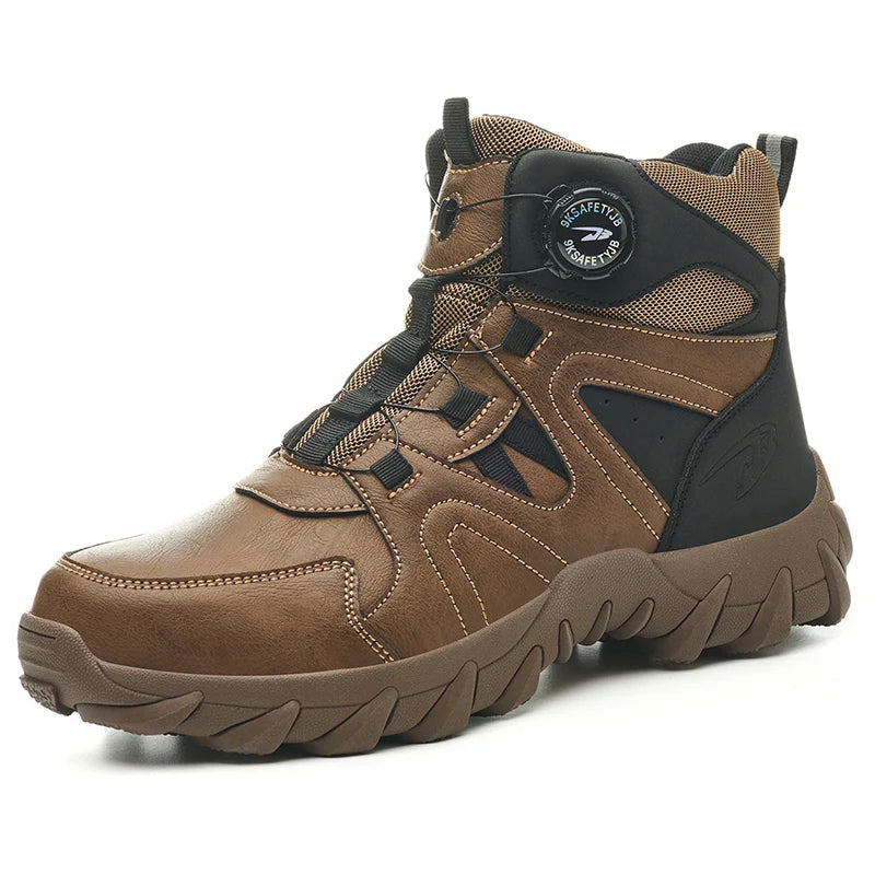 Size 47 48 Work Safety Boots Men Anti-smash Anti-puncture High Top Outdoor Safety Shoes Men Protective Steel toe Work Shoes