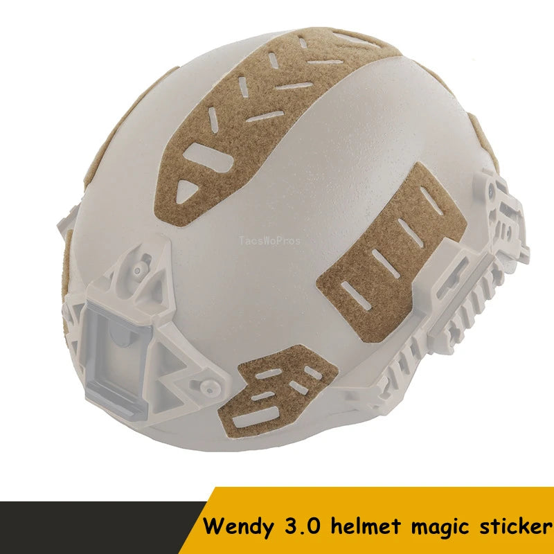 6pcs/Set Tactical WENDY Helmet Magic Sticker Hunting CS Helmets Patches Hook Loop Fastener Sticky Wendy Helmet Accessories