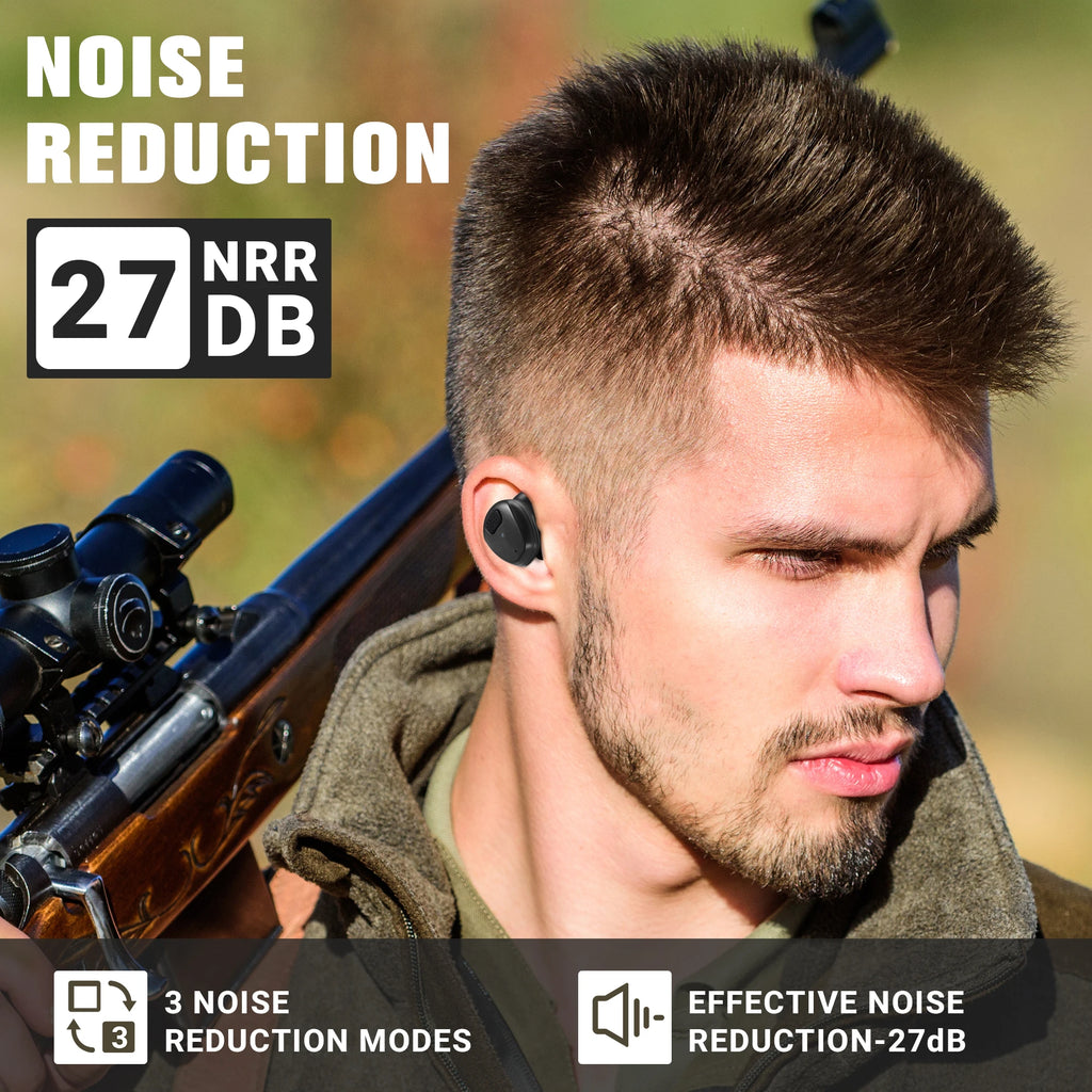 YHKEMA Tactical Bluetooth Earplugs Electronic Shooting Noise-Proof Earbuds/Noise-Cancelling Hearing Protection Earmuff