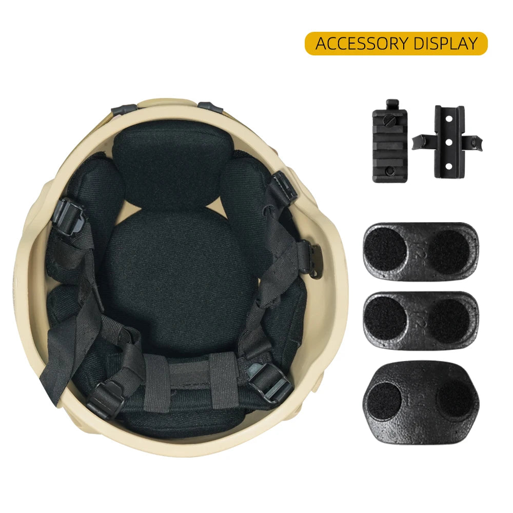 BOOIU Tactical Helmet MICH2000 FRP MH High Cut Helmet 8mm Fiberglass Airsoft Helmet Outdoor Sports Shooting Protect Equipment