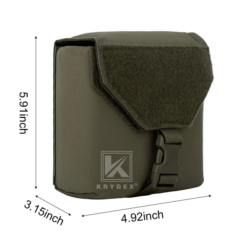 KRYDEX Tactical Night Vision Pouch MOLLE NVG Bag Tool Pack with Padded Goggle Carrying Case Airsoft Gear For NVG14 NVG15