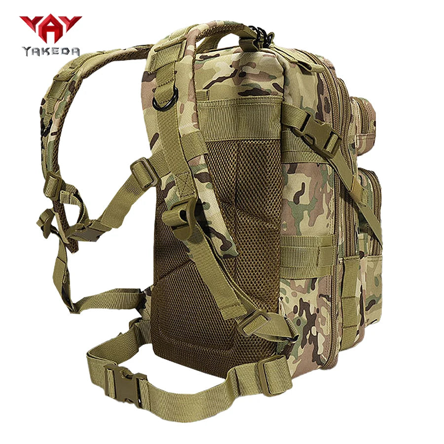 YAKEDA 26L Multi functional Sports Backpack 600D Polyester Tear resistant and Wear resistant Material with Multi layer Pockets