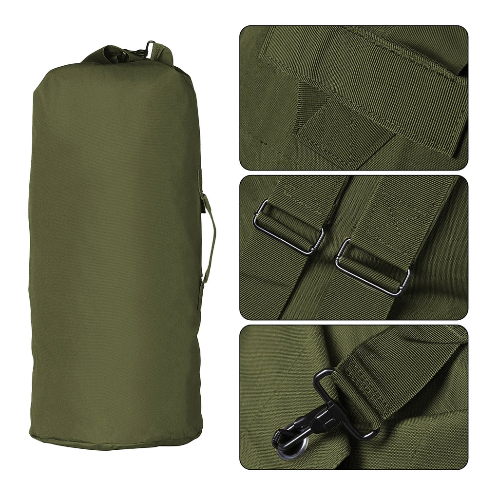 Large capacity buckle closure design luggage bag, paired with reinforced webbing handle for stronger load-bearing capacity