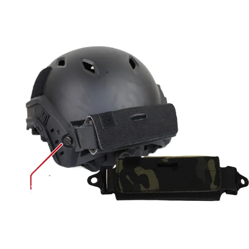 Tactical Helmet Accessory Bag for Weight Distribution Battery Storage and Gear Organization Compatible with FAST BJ PJ MH