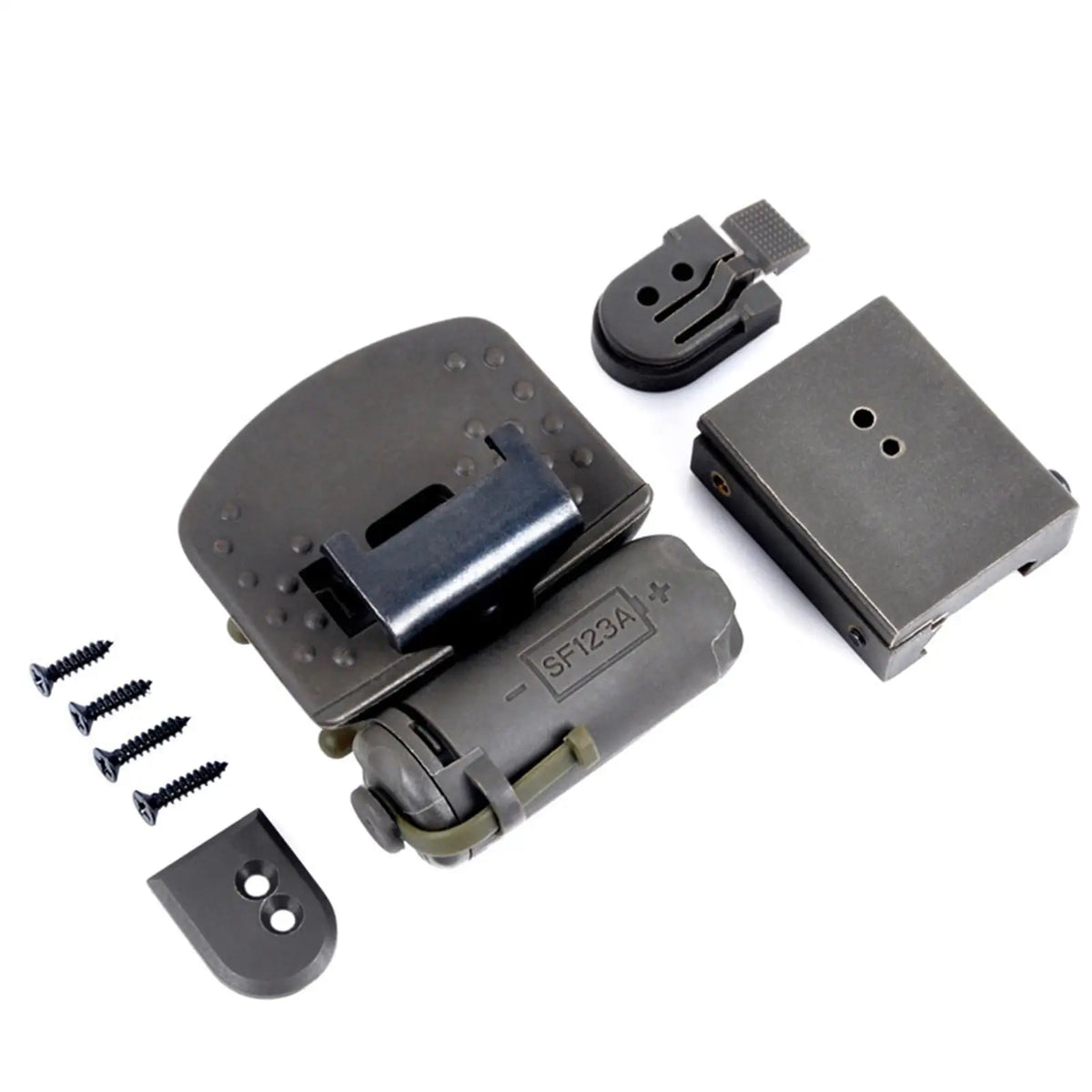 Helmet Flashlight Portable Waterproof Helmet LED Emergency Lights Signal LEDs with Storage Case, Mounting Rails Hardware