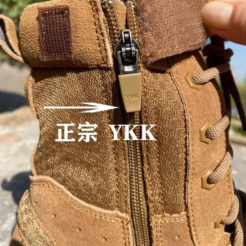 2026 Summer Mesh Breathable Outdoor Men's Ultra-light Wear-resistant High-top Zipper Anti-puncture Desert Mountaineering Boots