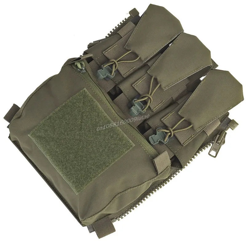 V5 FCPC Back Panel Zipper on Backplate Airsoft Vest Expansion Bag Triple Pouch Plate Carrier Tactical Supplement Accessories