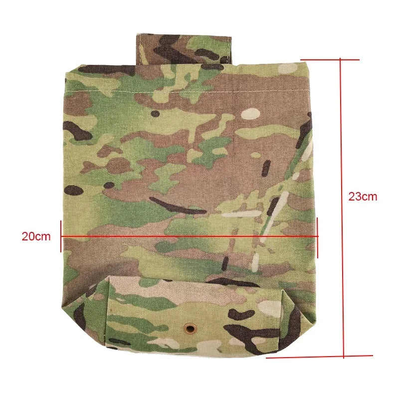 Tactical Dump Pouch Airsoft EDC Molle Magazine Pouch Foldable Hunting Tool Multicam MINI Mag Storage Waist Bag