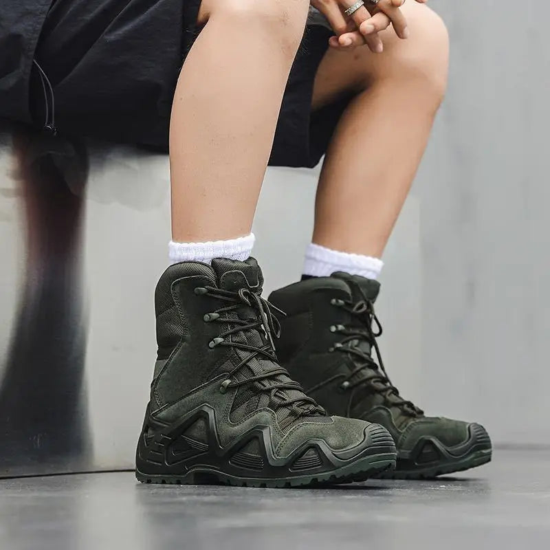 Platform Men Boots Comfortable Tide Shoes Men's Casual Boots High Top Outdoor Wear Resistant Anti Slip Boots Men Tennis Outdoor