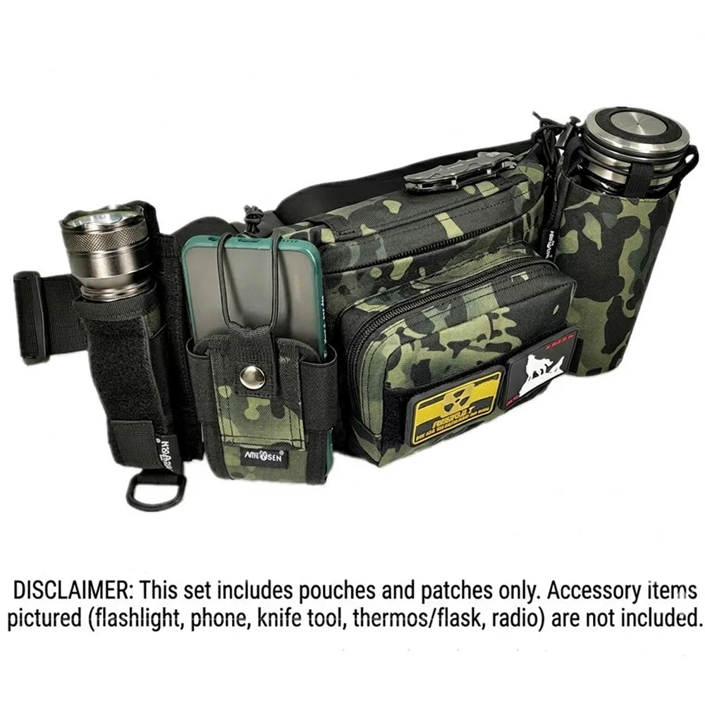 Tactical Waist Pack Men's Military Utility Belt Bag Large Capacity Durable Fanny Pack Pouch for Outdoor Hiking Camping Travel
