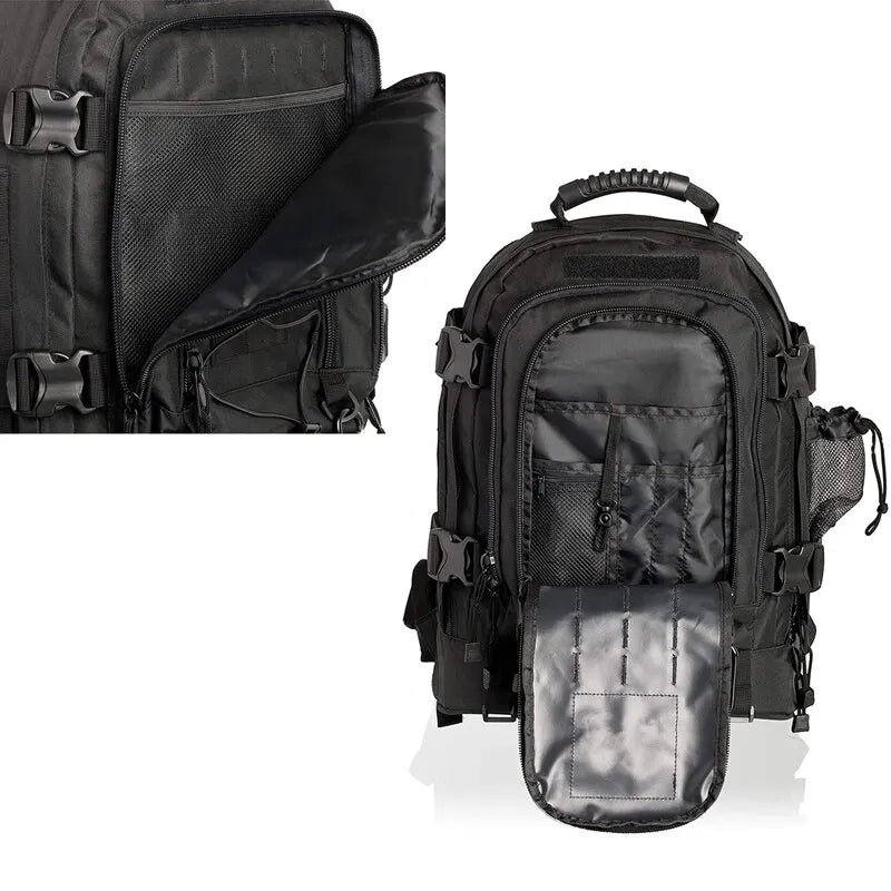 65L Military Backpack for Men, Molle Tactical Rucksack, Waterproof Hiking Bag, Outdoor Survival Gear & Camping Equipment