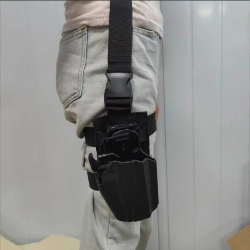 Universal Drop Leg Holster Thigh Platform Tactical MOLLE Gun Holster for Hunting Paintball Panel with Adjustable Molle Straps