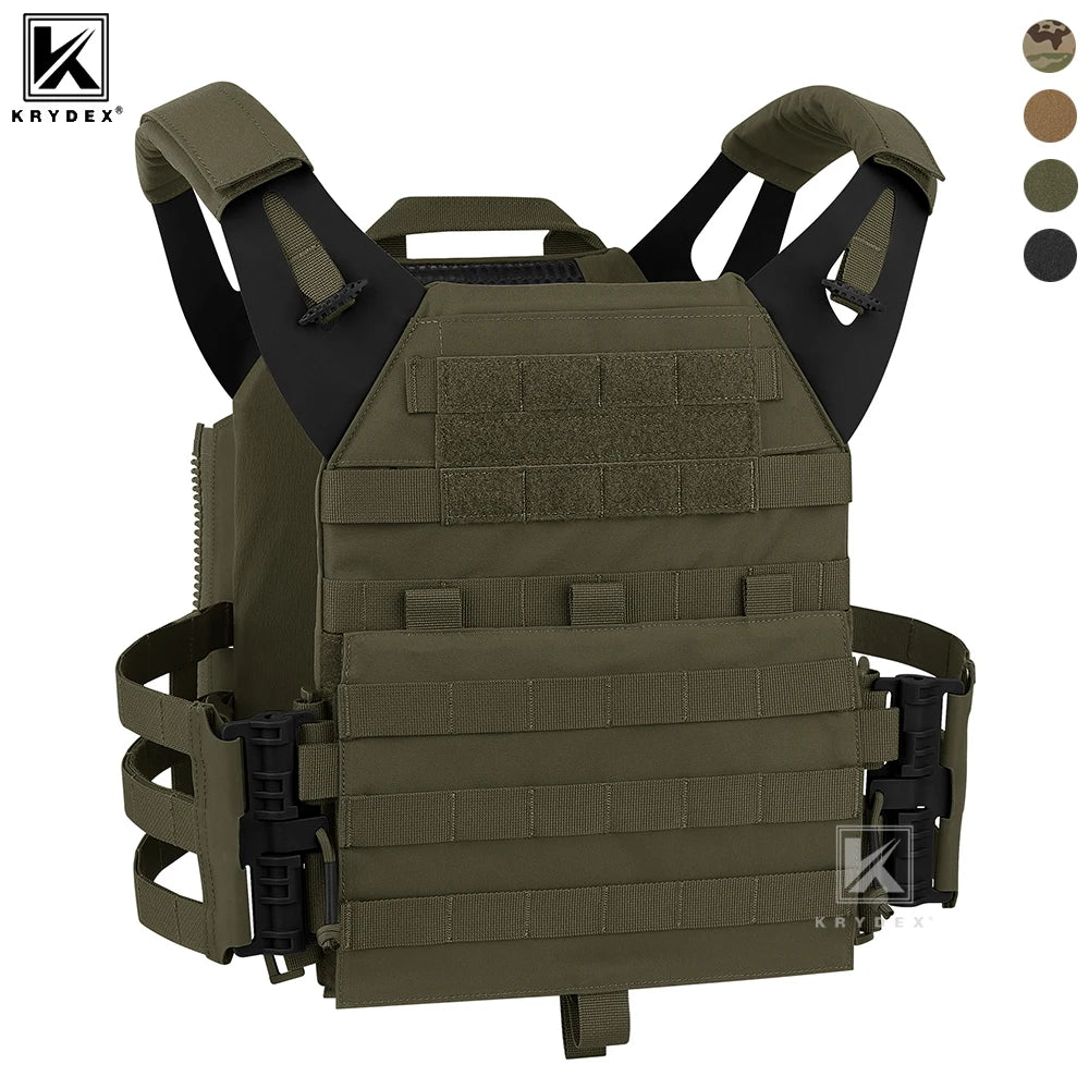 KRYDEX 500D Tactical JPC 2.0 Plate Carrier Quick Release Tube Cummerbund Assaulter Armor MOLLE Outdoor Paintball Vest