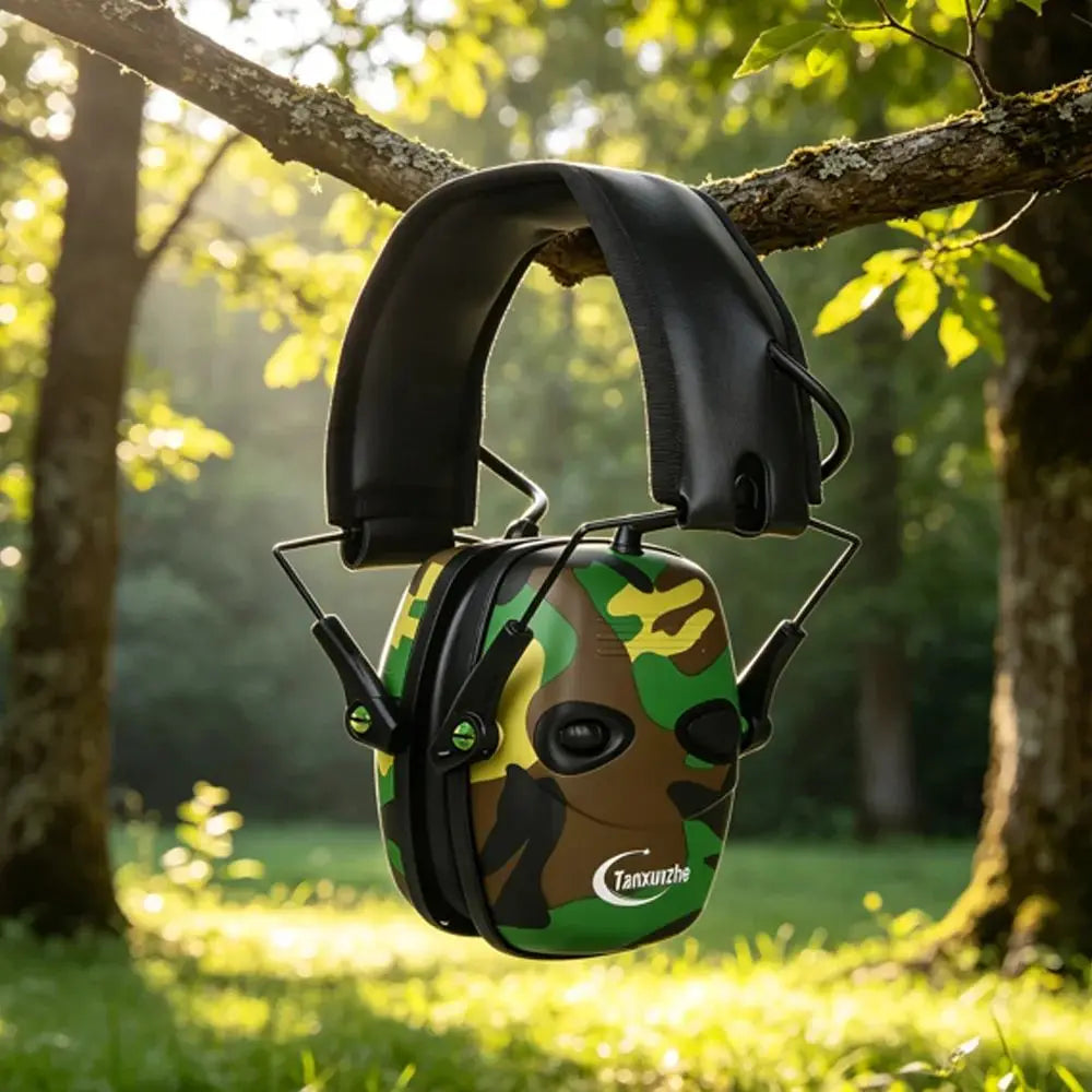 Electronic Shooting Earmuff Case Anti-noise Headphone Sound Amplification Hearing Protection Headset Foldable Earmuffs