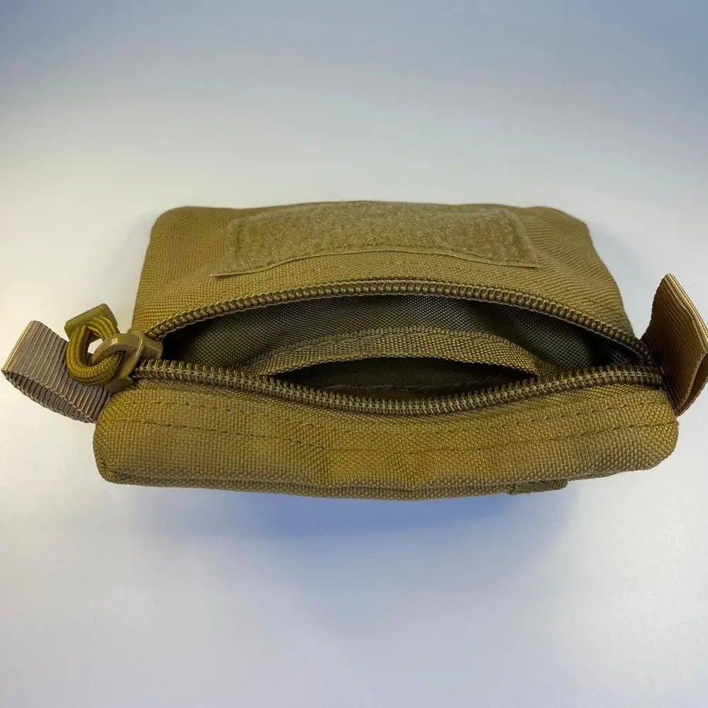 EDC Molle Waist Pouch Waterproof Portable Zipper Wallet Pack for Outdoor Camping Hiking Hunting Travel