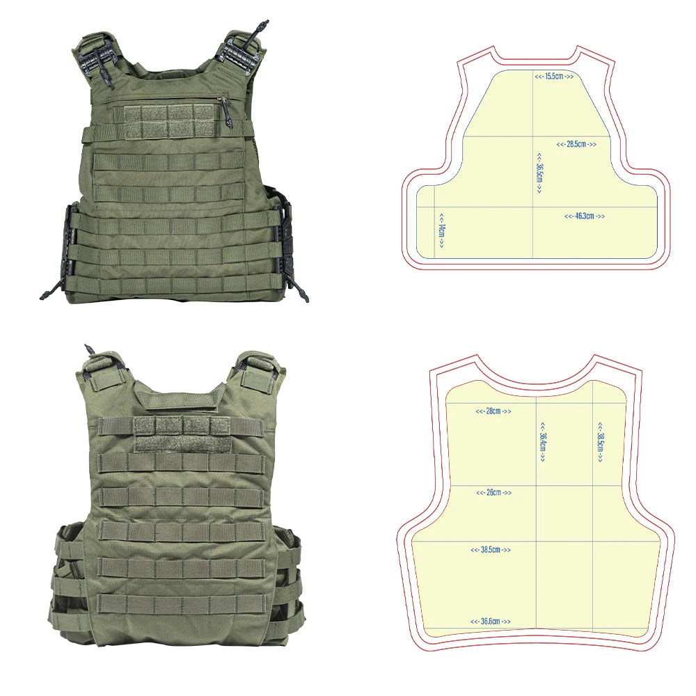 Quick Release Tactical Vest Carrier, 1000D MOLLE Lightweight Vest for Airsoft, Hunting & Shooting Training