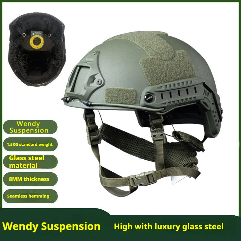 Fast MH Tactical Helmet 1.5kg Fiberglass Wendy's Suspension Pad Helmet Outdoor Activity Protection Training Safety Riot Helmet