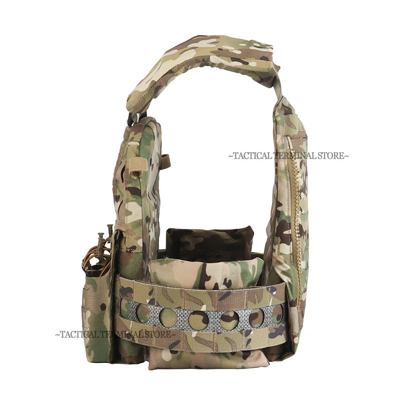 Ferro V5 FCPC Tactical Plate Carrier Quick Release Portable Body Armor Molle Airsoft Hunting Vest with 556 Triple Magazine Pouch