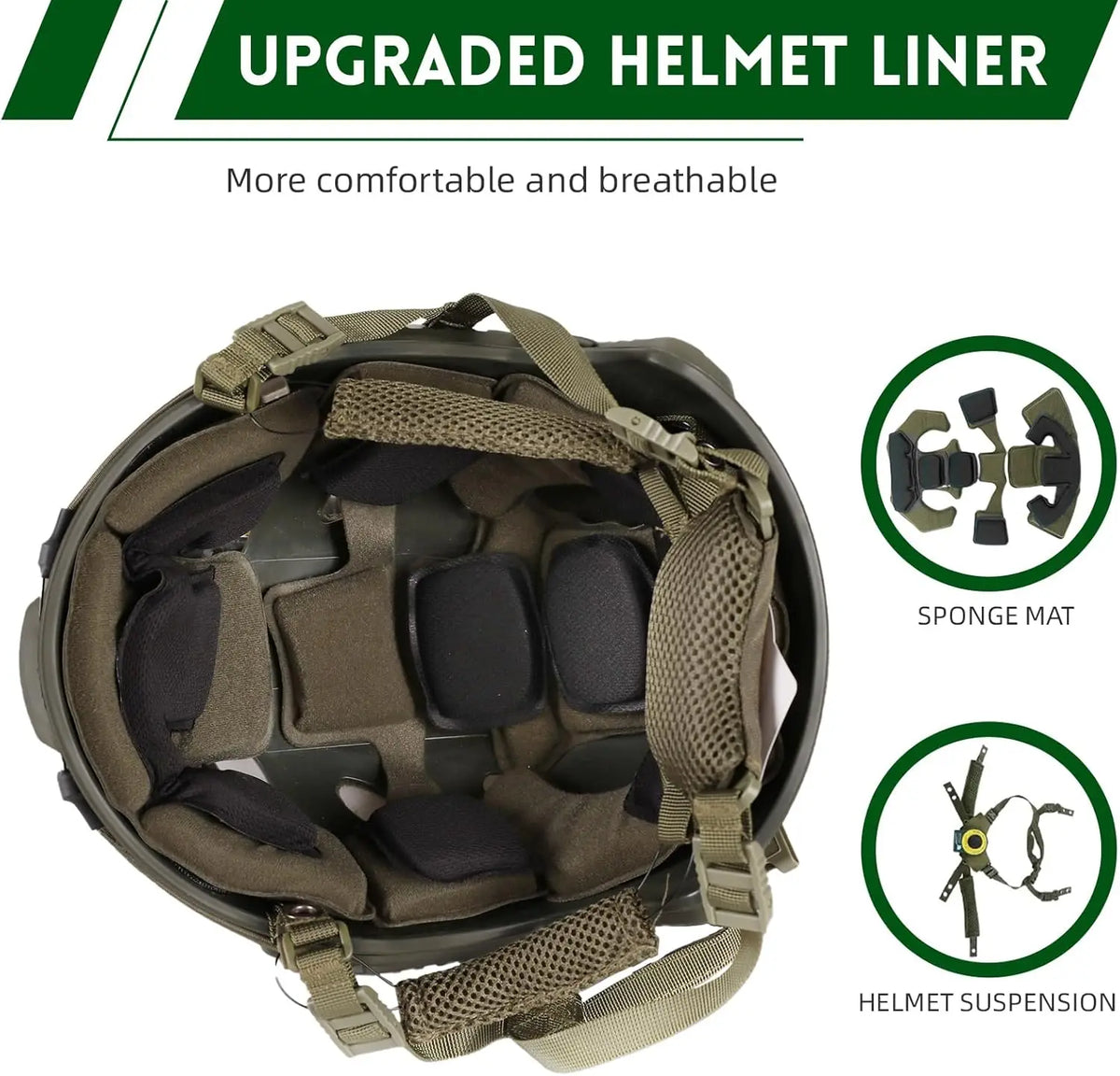 8in1 Upgraded Tactical Helmet Set with Adjustable Protective Helmet Headset Survival Signal Light NVG Model for Airsoft Cosplay
