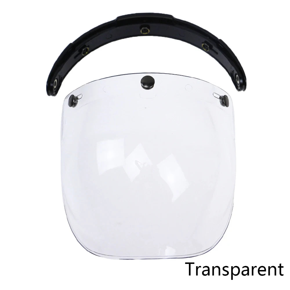 Bright High Strength Multicolor Motorcycle Helmet Bubble Visor Helmet Accessories Open Face Flip Up