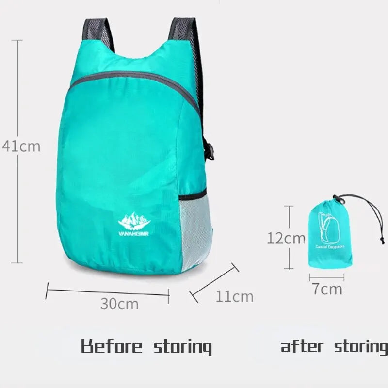 Ultralight Waterproof Folding Backpack High-Volume Portable Travel Bag Lightweight Outdoor Sports Daypack for Men And Women